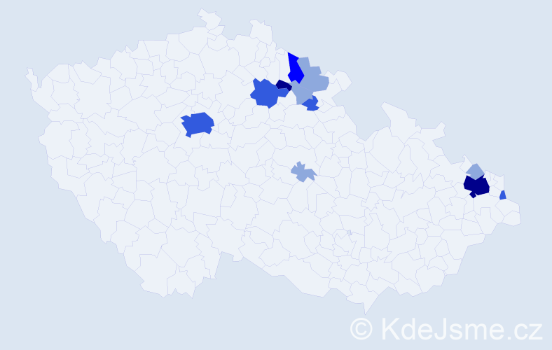 Příjmení: 'Langner', počet výskytů 30 v celé ČR