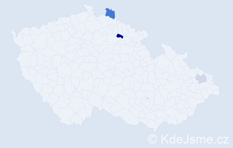 Příjmení: 'Bartoníčka', počet výskytů 3 v celé ČR
