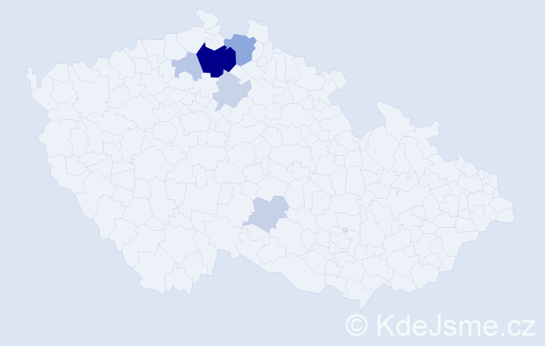 Příjmení: 'Štummer', počet výskytů 16 v celé ČR