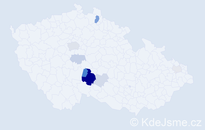 Příjmení: 'Babčická', počet výskytů 21 v celé ČR