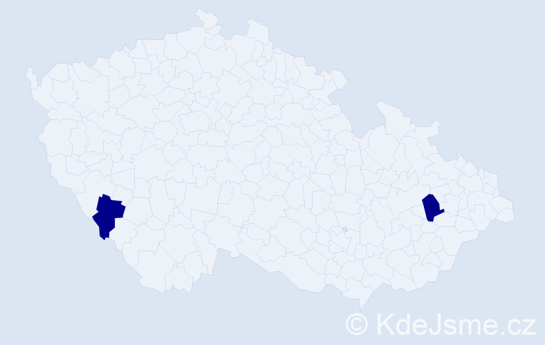 Příjmení: 'Czerwek', počet výskytů 4 v celé ČR