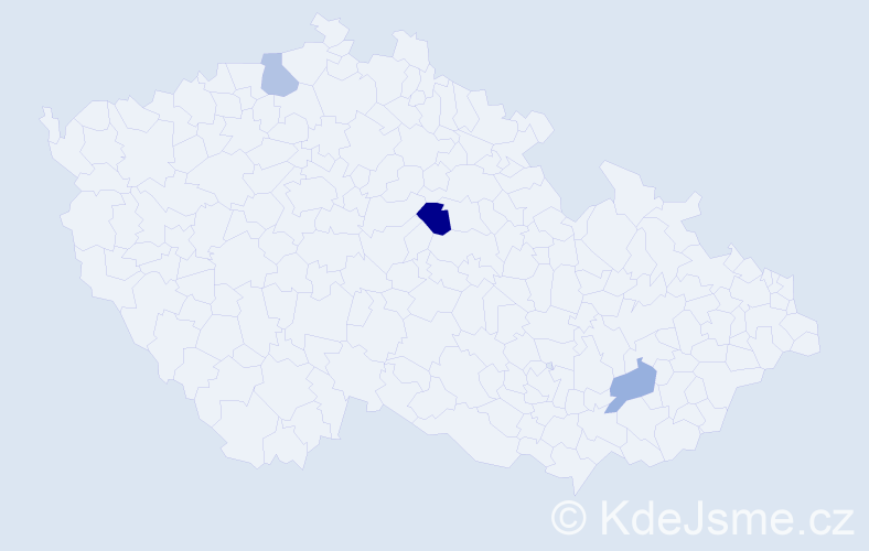 Příjmení: 'Audi', počet výskytů 4 v celé ČR