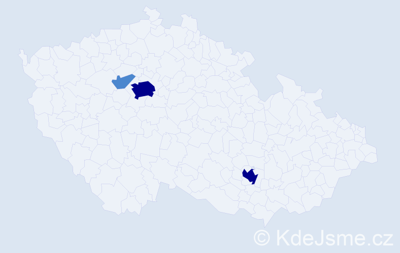 Příjmení: 'Kollárovics', počet výskytů 7 v celé ČR