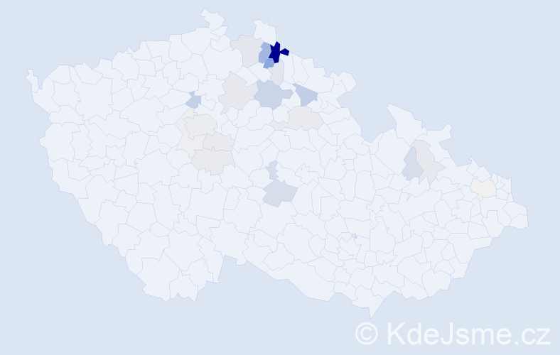 Příjmení: 'Krykorka', počet výskytů 72 v celé ČR