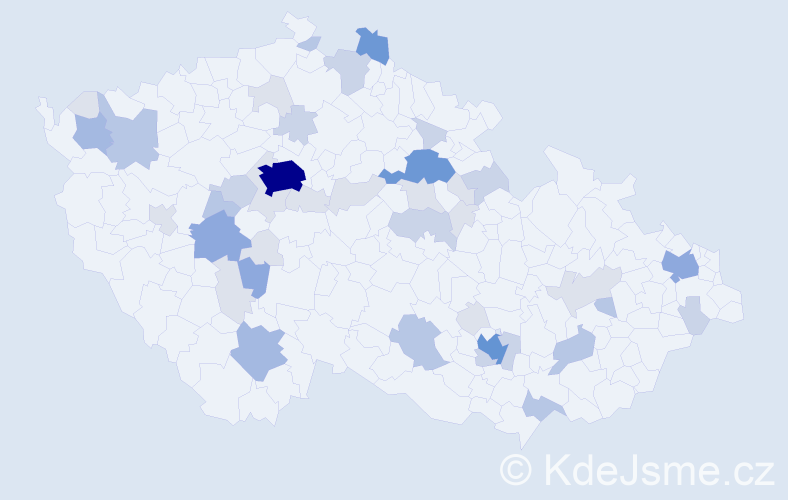 Příjmení: 'Labská', počet výskytů 127 v celé ČR