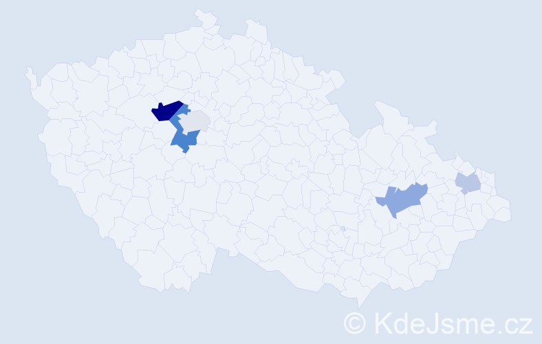 Příjmení: 'Techmanová', počet výskytů 9 v celé ČR