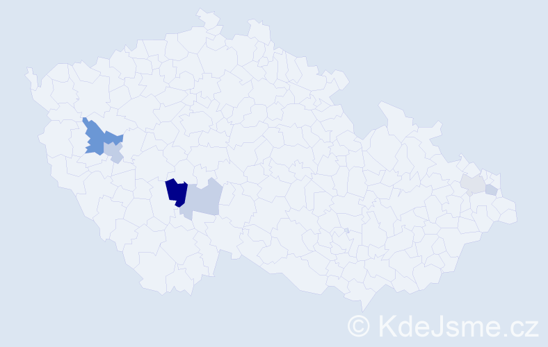 Příjmení: 'Medenci', počet výskytů 11 v celé ČR