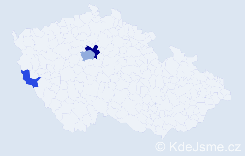 Příjmení: 'Lefter', počet výskytů 9 v celé ČR