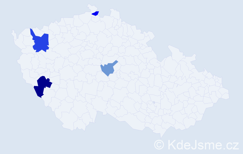 Příjmení: 'Kronhöfer', počet výskytů 8 v celé ČR