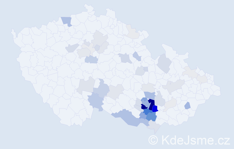 Příjmení: 'Klašková', počet výskytů 213 v celé ČR