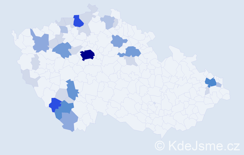 Příjmení: 'Bělecká', počet výskytů 98 v celé ČR