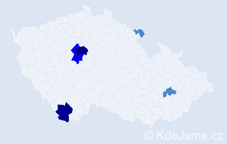Příjmení: 'Farag', počet výskytů 10 v celé ČR