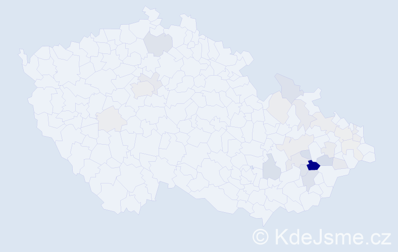 Příjmení: 'Mozola', počet výskytů 61 v celé ČR