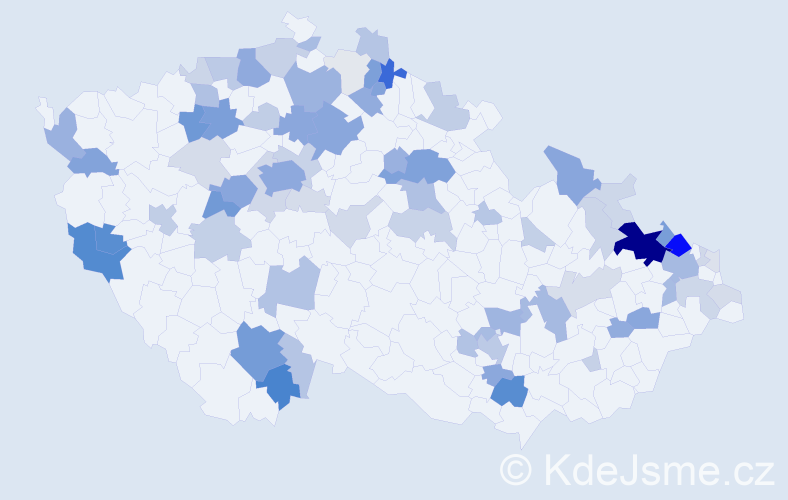 Příjmení: 'Herrmannová', počet výskytů 258 v celé ČR