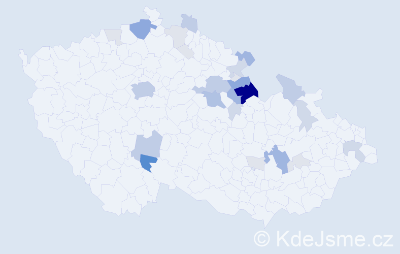 Příjmení: 'Koblása', počet výskytů 105 v celé ČR