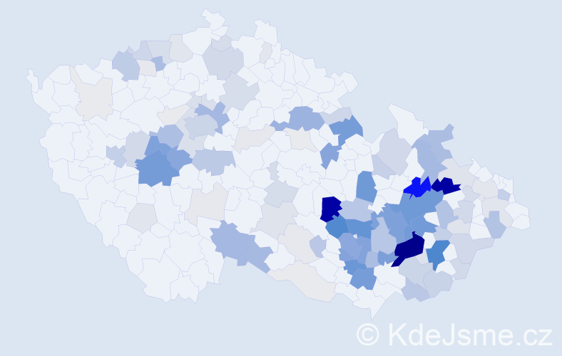 Příjmení: 'Handl', počet výskytů 470 v celé ČR