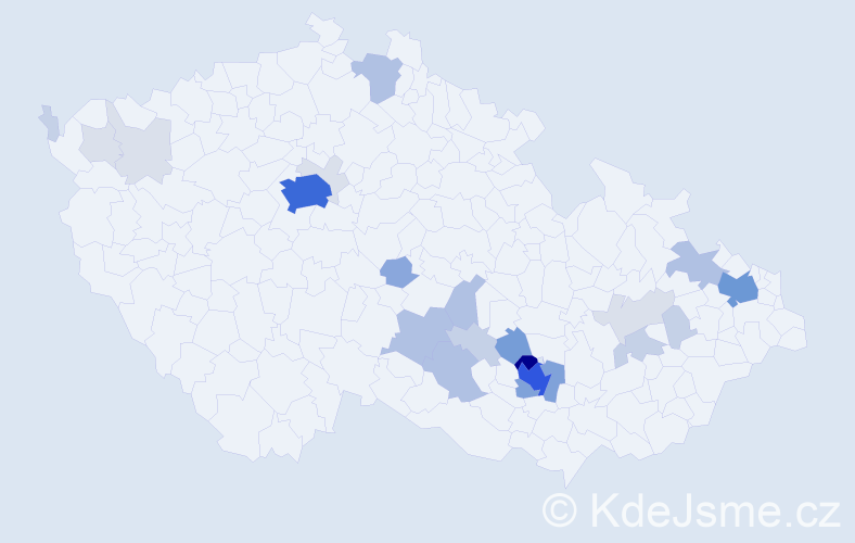 Příjmení: 'Malášek', počet výskytů 103 v celé ČR