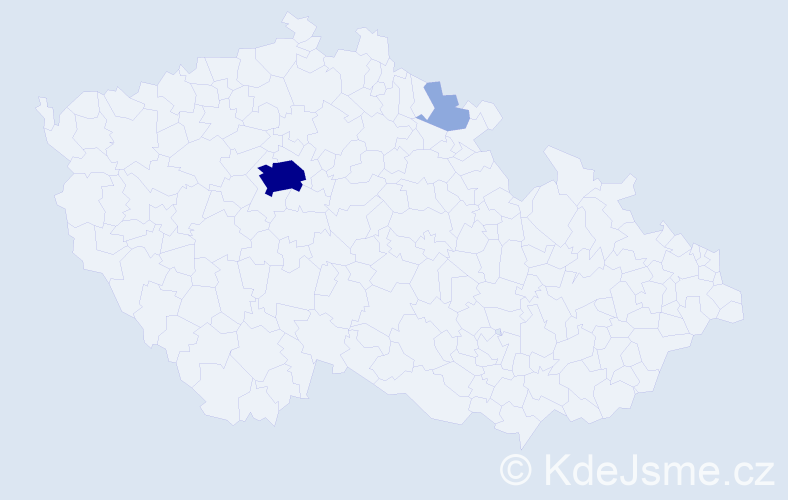 Příjmení: 'Kajzner', počet výskytů 6 v celé ČR