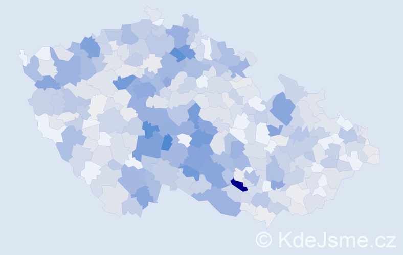 Příjmení: 'Adam', počet výskytů 2369 v celé ČR