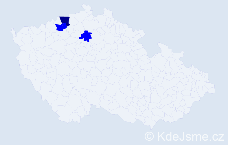 Příjmení: 'Šlemer', počet výskytů 9 v celé ČR