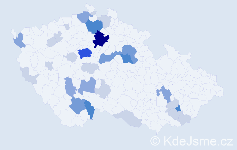 Příjmení: 'Zbudilová', počet výskytů 88 v celé ČR
