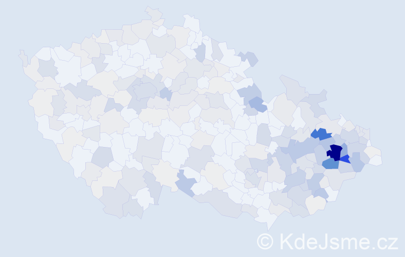 Příjmení: 'Černochová', počet výskytů 1173 v celé ČR