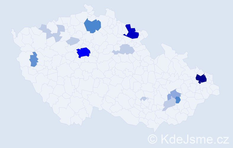 Příjmení: 'Davidík', počet výskytů 50 v celé ČR