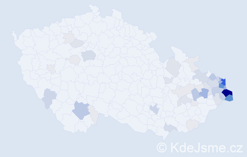 Příjmení: 'Czyž', počet výskytů 233 v celé ČR