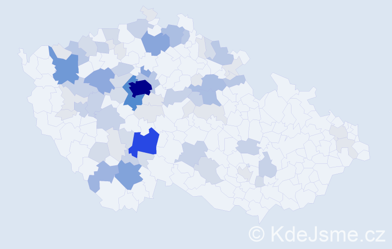 Příjmení: 'Fábera', počet výskytů 238 v celé ČR
