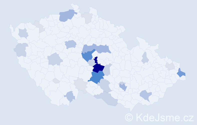 Příjmení: 'Gryč', počet výskytů 118 v celé ČR