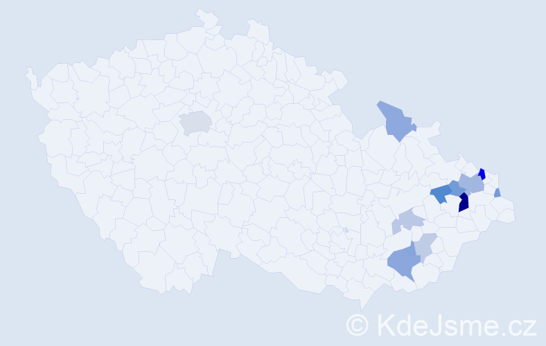Příjmení: 'Piškytlová', počet výskytů 25 v celé ČR