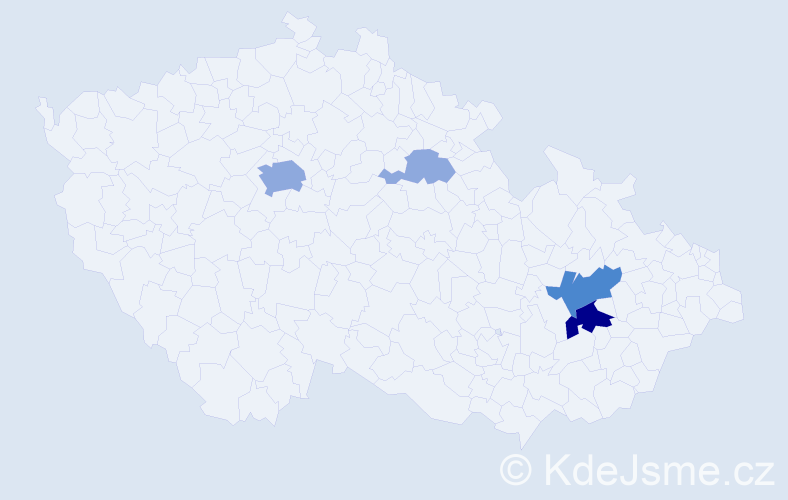 Příjmení: 'Koplasová', počet výskytů 12 v celé ČR