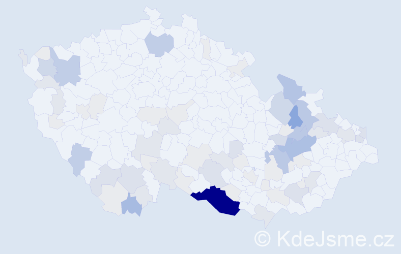 Příjmení: 'Zifčáková', počet výskytů 248 v celé ČR