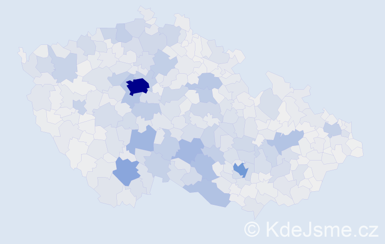 Příjmení: 'Dvořák', počet výskytů 22296 v celé ČR