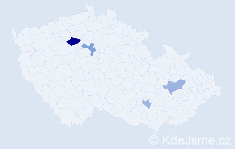 Příjmení: 'Bročko', počet výskytů 6 v celé ČR
