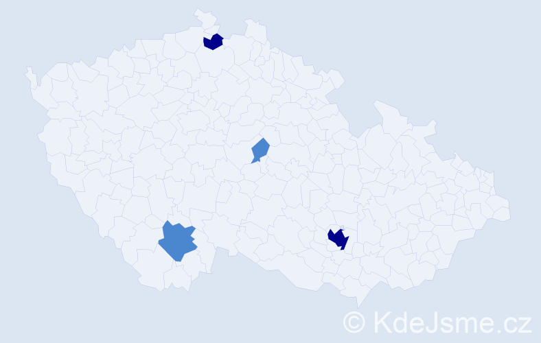 Příjmení: 'Pray', počet výskytů 8 v celé ČR