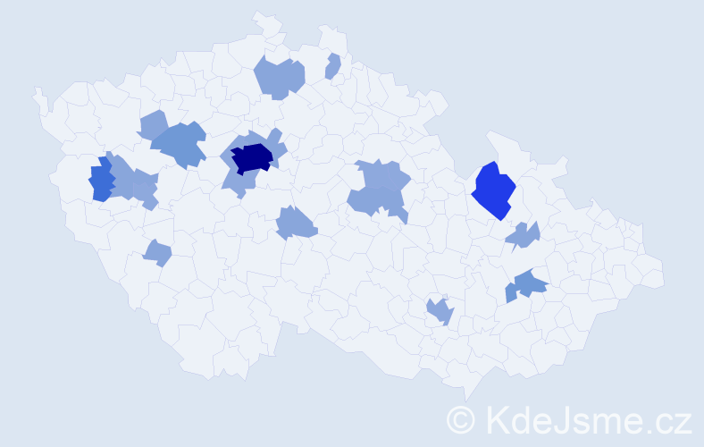 Příjmení: 'Réblová', počet výskytů 48 v celé ČR