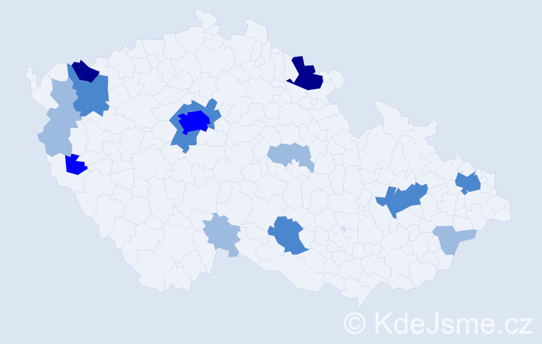 Příjmení: 'Fekiačová', počet výskytů 32 v celé ČR