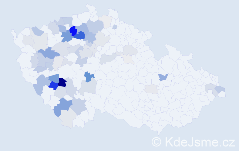 Příjmení: 'Korousová', počet výskytů 235 v celé ČR