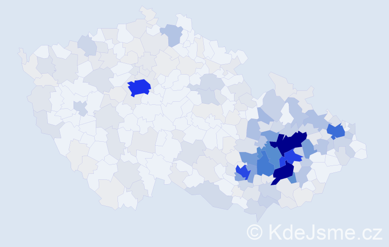 Příjmení: 'Skácel', počet výskytů 1072 v celé ČR