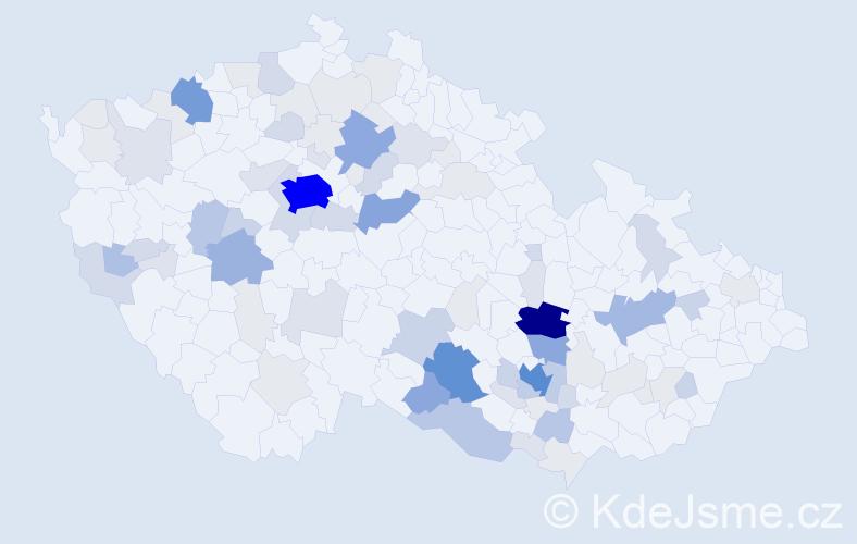 Příjmení: 'Chloupek', počet výskytů 335 v celé ČR