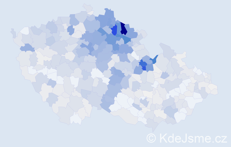 Příjmení: 'Stránský', počet výskytů 2907 v celé ČR