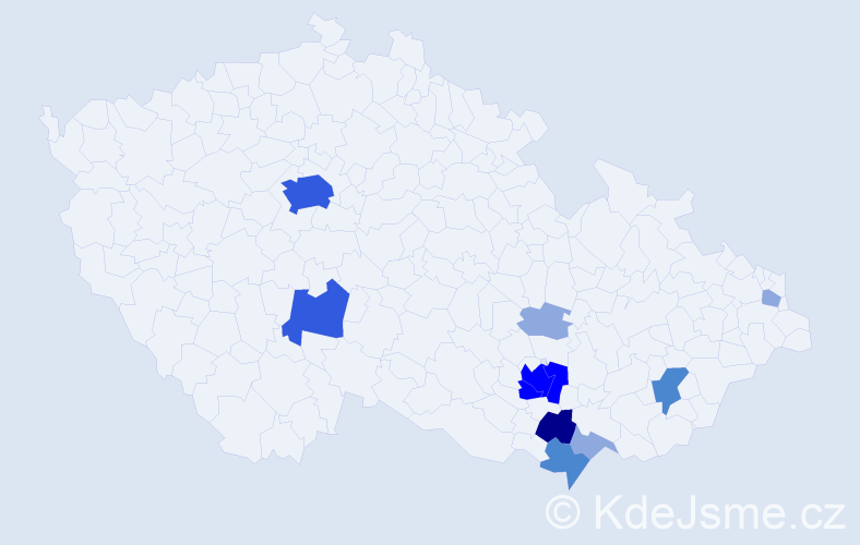Příjmení: 'Sycha', počet výskytů 26 v celé ČR
