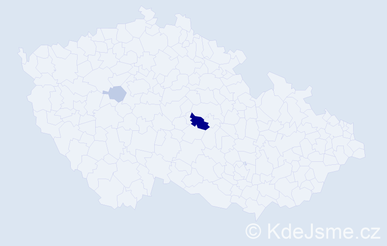 Příjmení: 'Fourie', počet výskytů 5 v celé ČR