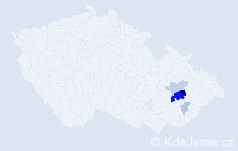Příjmení: 'Sohlich', počet výskytů 19 v celé ČR