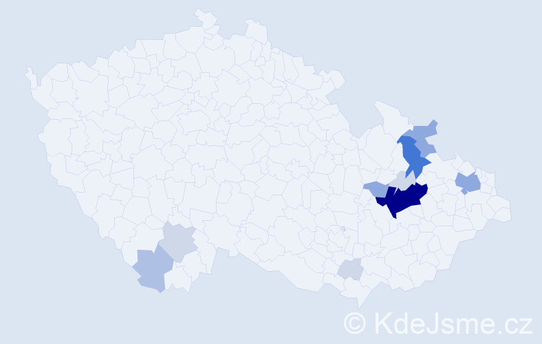 Příjmení: 'Grofek', počet výskytů 37 v celé ČR