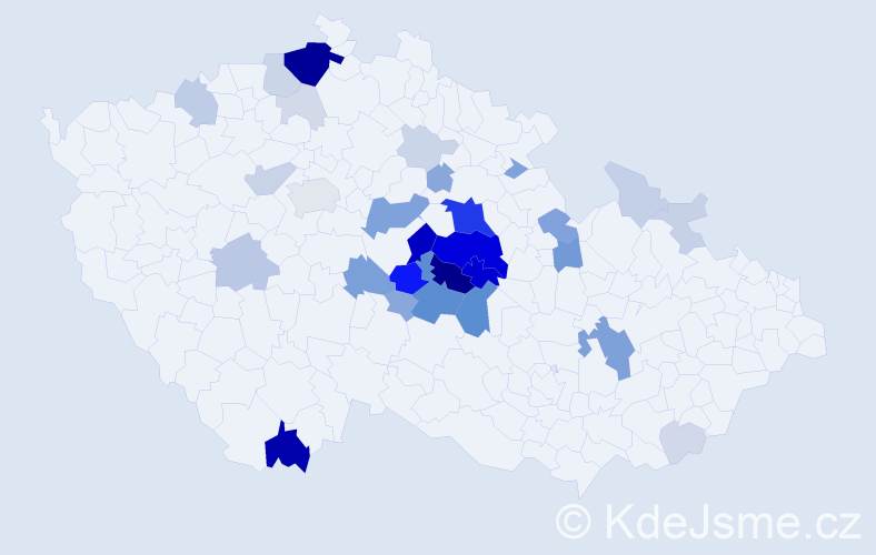 Příjmení: 'Korejtko', počet výskytů 128 v celé ČR