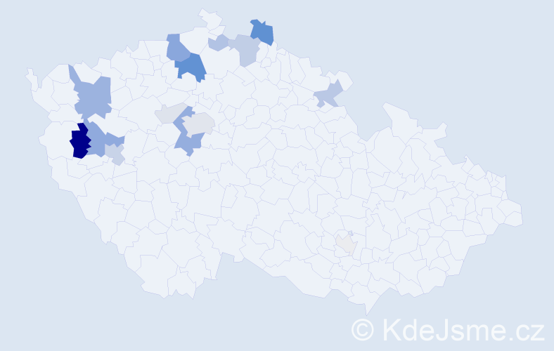 Příjmení: 'Ranš', počet výskytů 50 v celé ČR