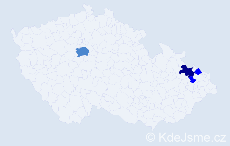 Příjmení: 'Korponaiová', počet výskytů 8 v celé ČR