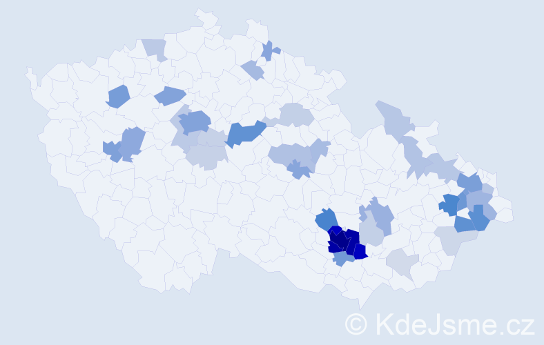 Příjmení: 'Rossi', počet výskytů 179 v celé ČR